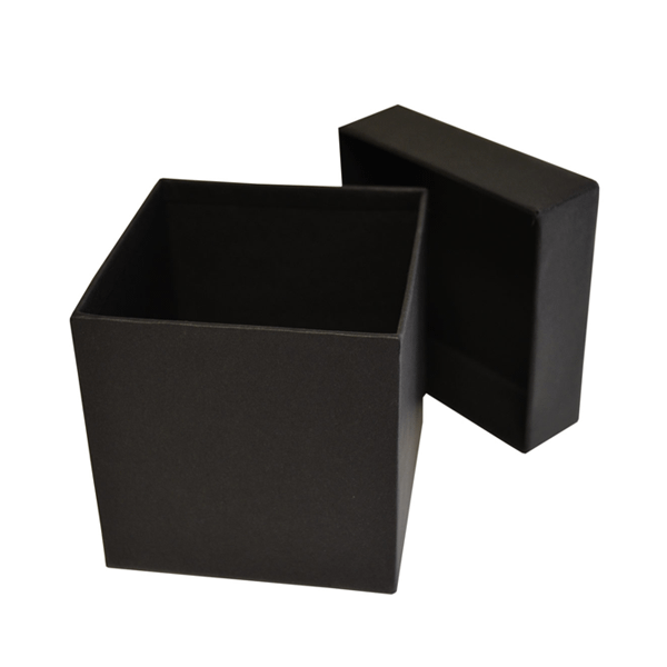 boite carton à fermeture cloche noir haute plate luxe
